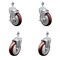 Service Caster 5 Inch SS Maroon Polyurethane Swivel 12mm Threaded Stem Caster Brake, 2PK SSTS20S514-PPUB-MRN-TLB-M1215-2-S-2 - alternate 1